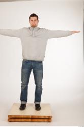 Whole Body Man T poses Casual Studio photo references